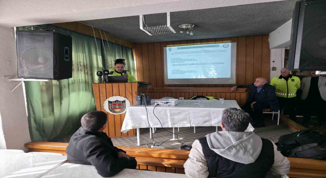 Elazığda okul servis şoförlerine bilgilendirme