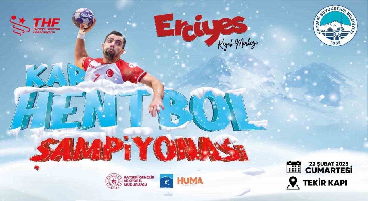 Erciyesten Türkiyede bir ilk daha: Kar Hentbol Şampiyonası