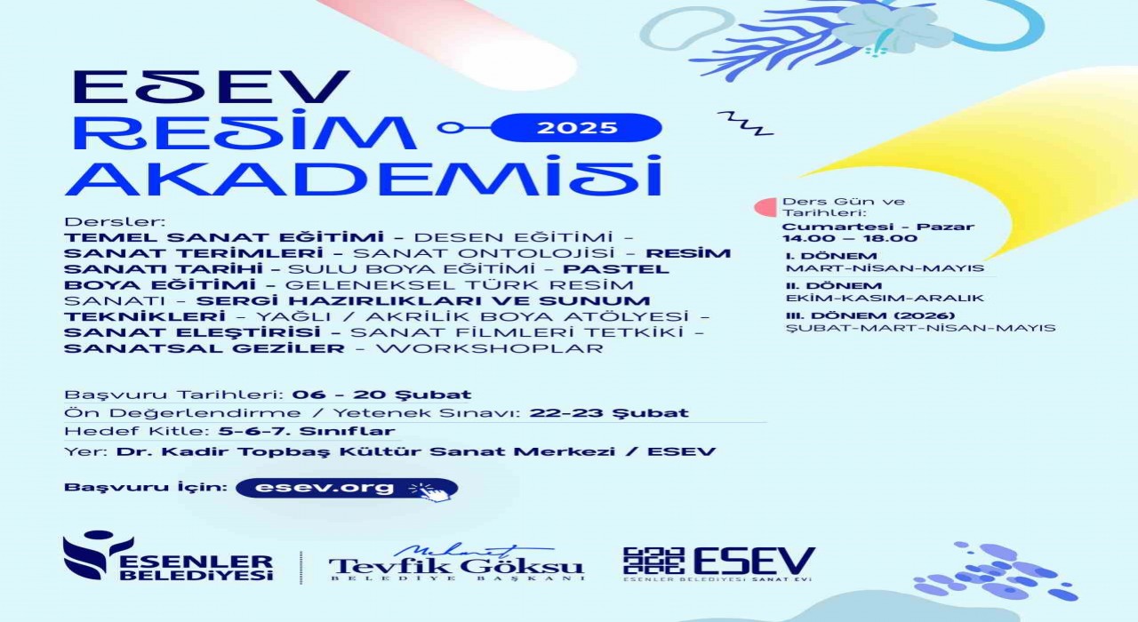 Esenlerde Resim Akademisi kayıtları başladı