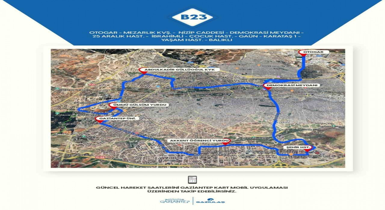 Gaziantep Büyükşehir, gece de otobüs seferlerini başlattı