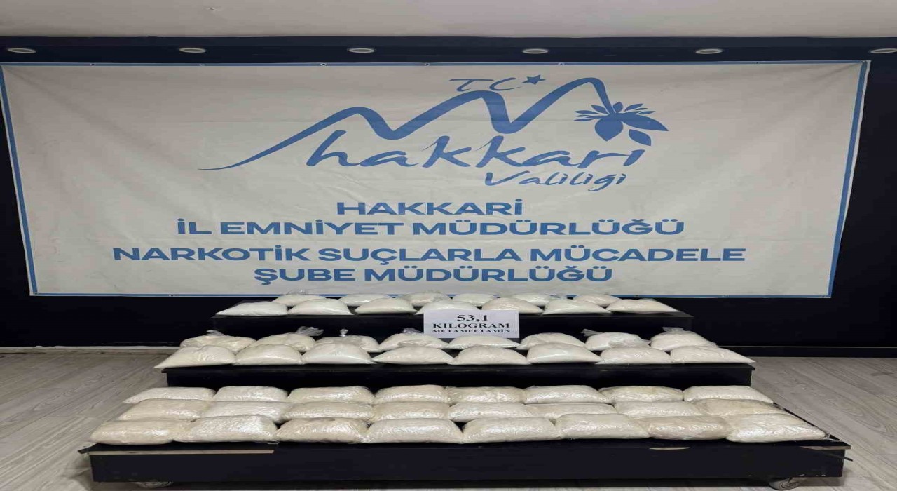 Hakkaride 65 kilogram metamfetamin ele geçirildi