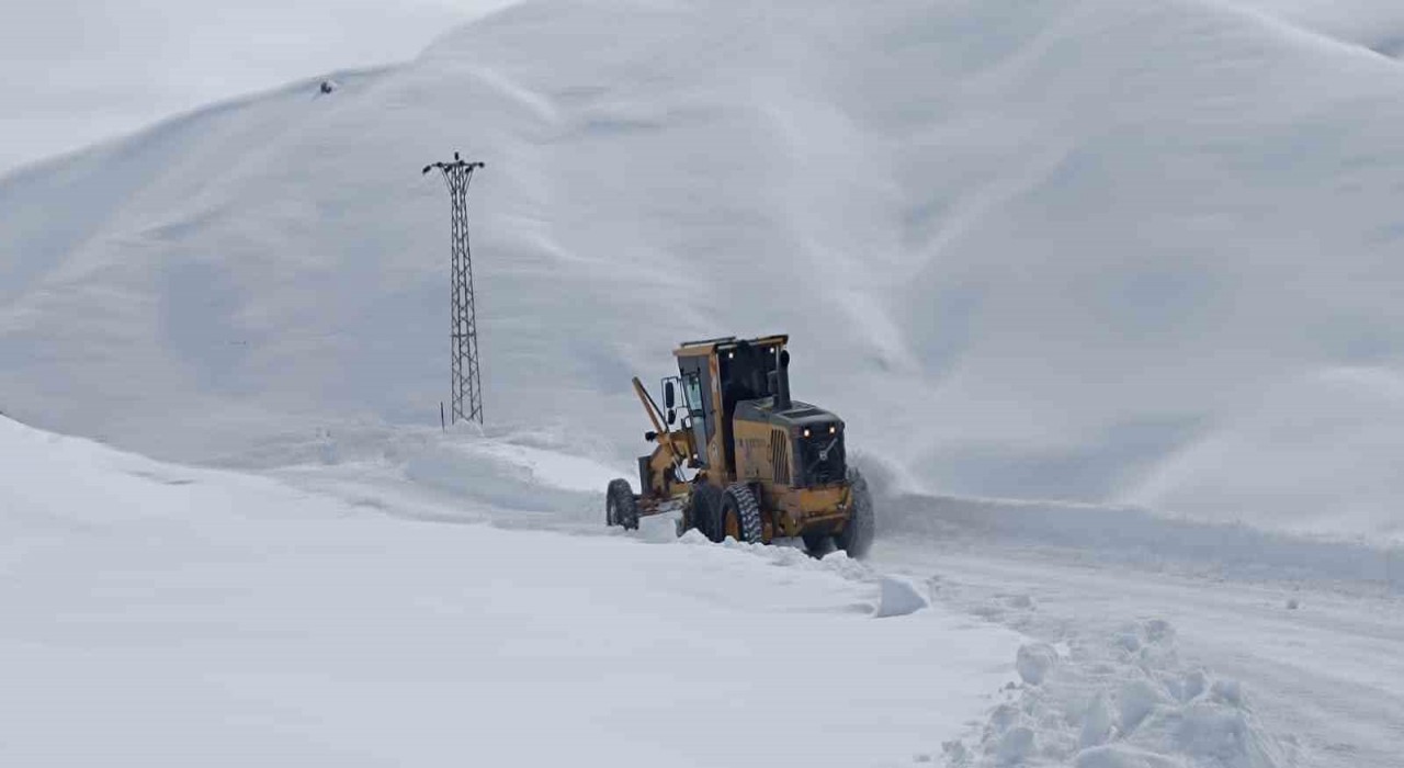 Hakkaride karla mücadele çalışması devam ediyor