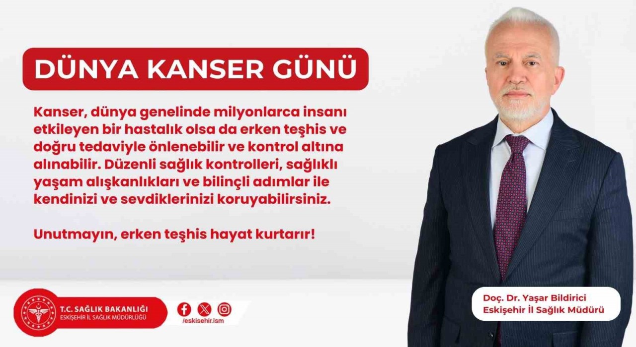 İl Sağlık Müdürü Doç. Dr. Bildirici, Kanser konusunda farkındalık ve eğitim arttırılmalı