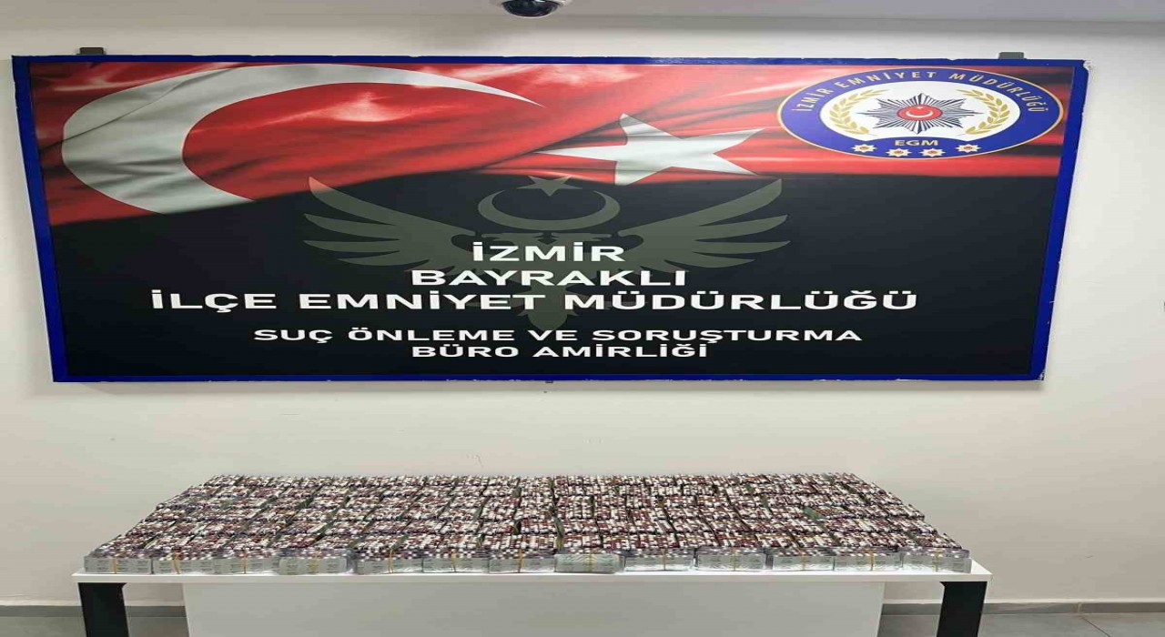 İzmirde uyuşturucu taciri 15 binin üzerinde hapla yakalandı