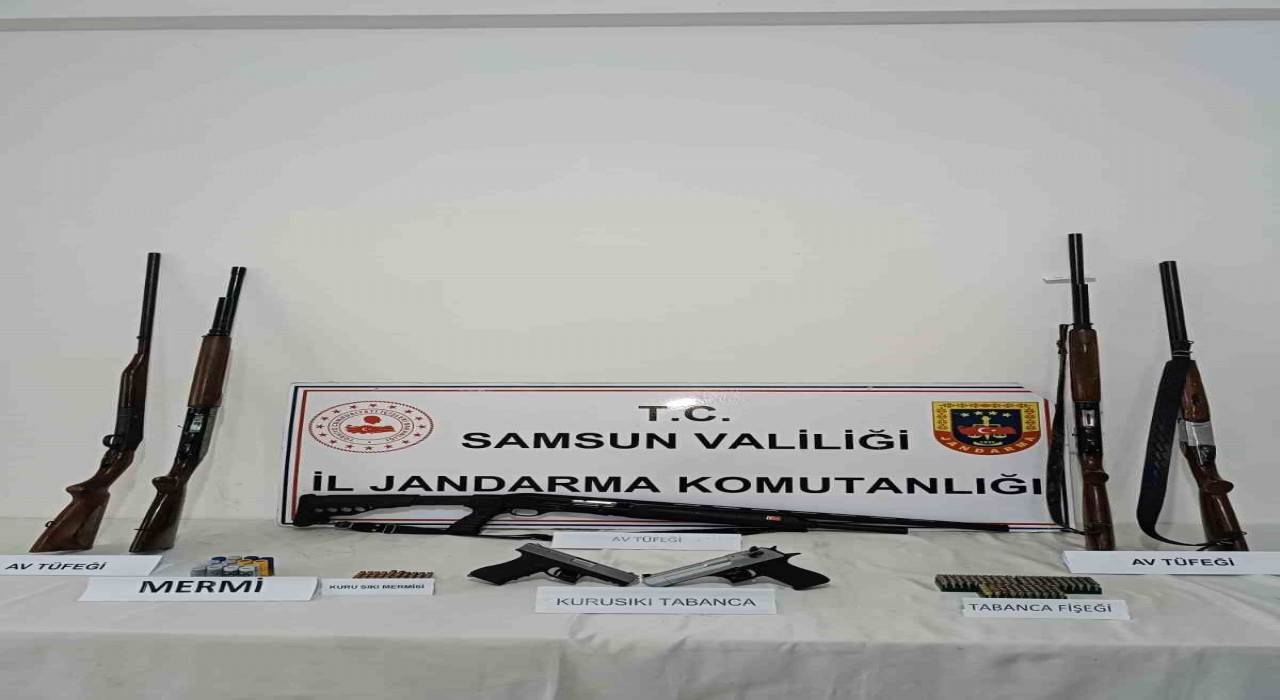 Jandarma ruhsatsız silah ve mühimmat ele geçirdi