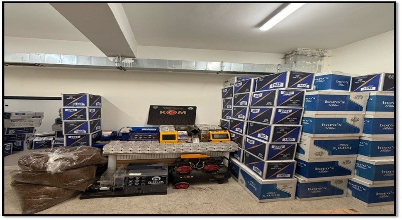 Kahramanmaraşta 1 milyon 287 bin kaçak makaron ele geçirildi