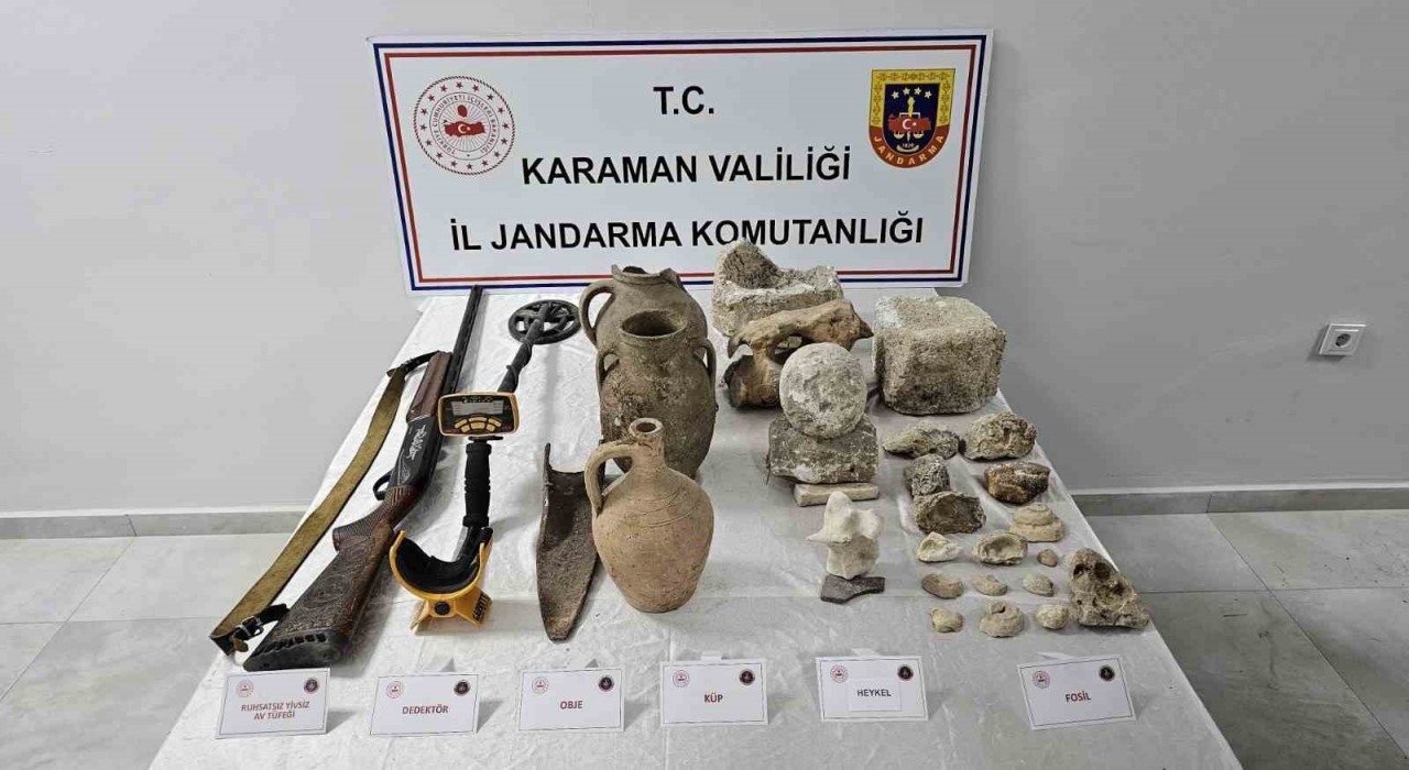 Karamanda jandarmadan tarihi eser operasyonu