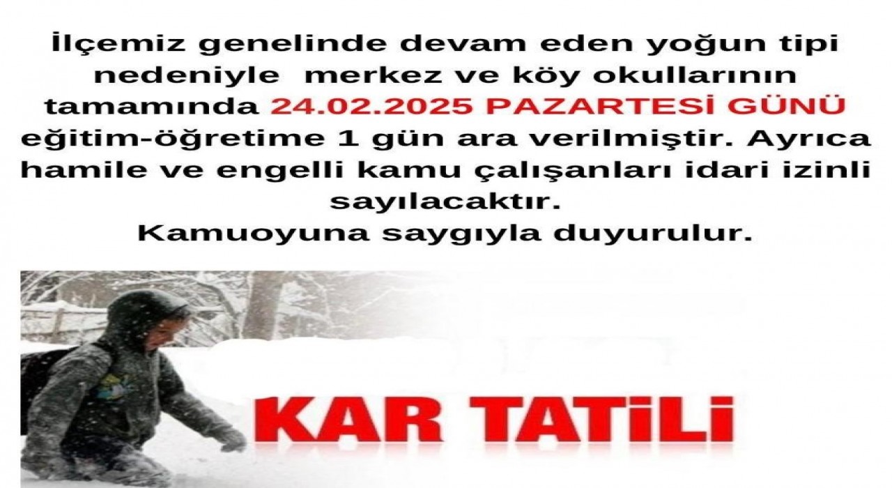 Karlıovada eğitime kar engeli