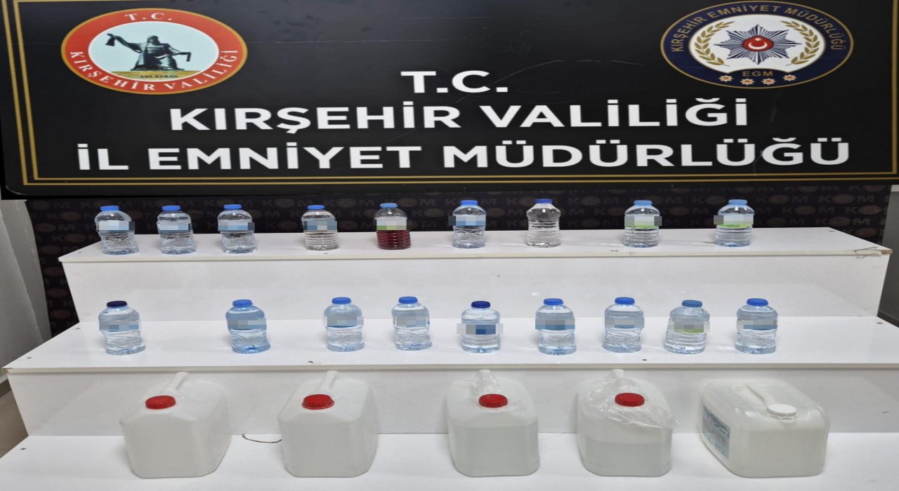 Kırşehirde 34 litre kaçak alkol ele geçirildi
