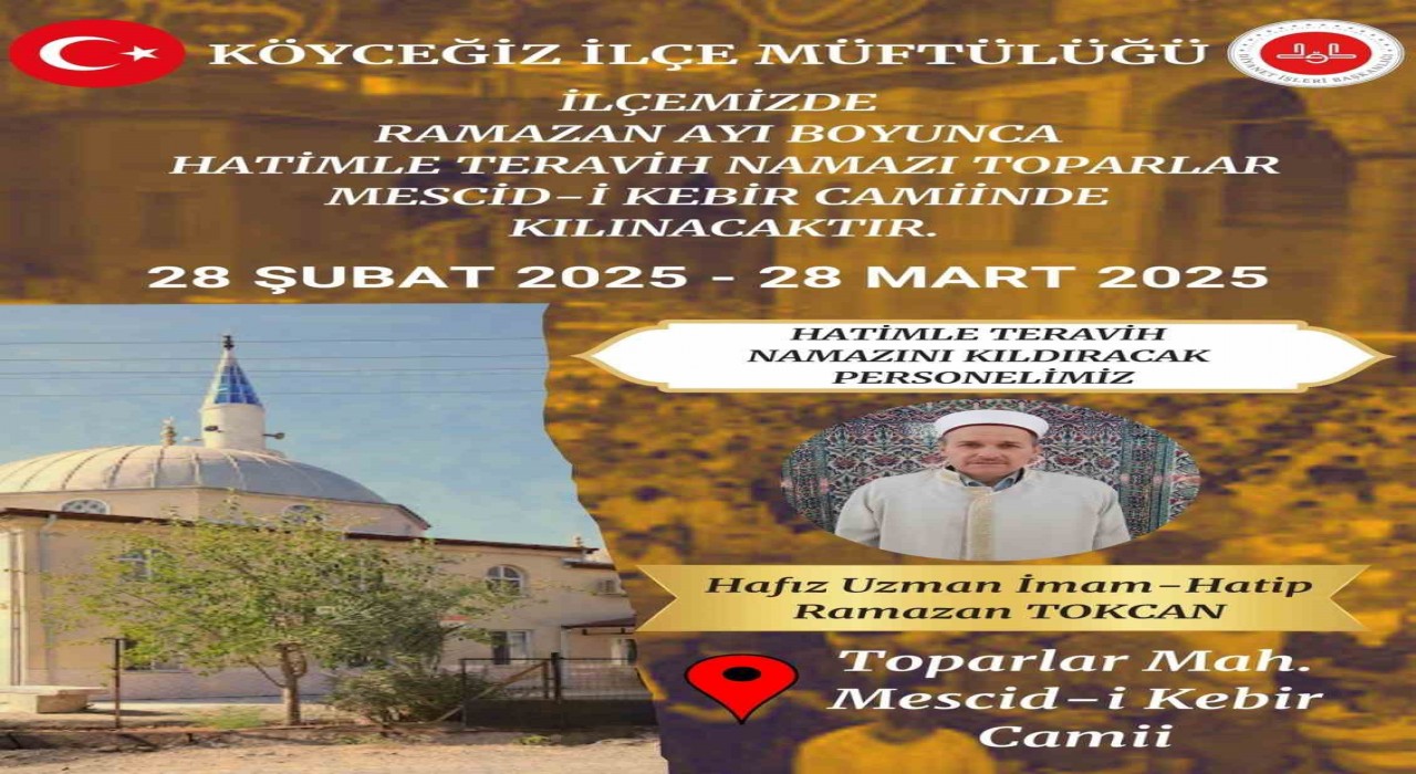 Köyceğizde hatimle teravih namazı kılınacak