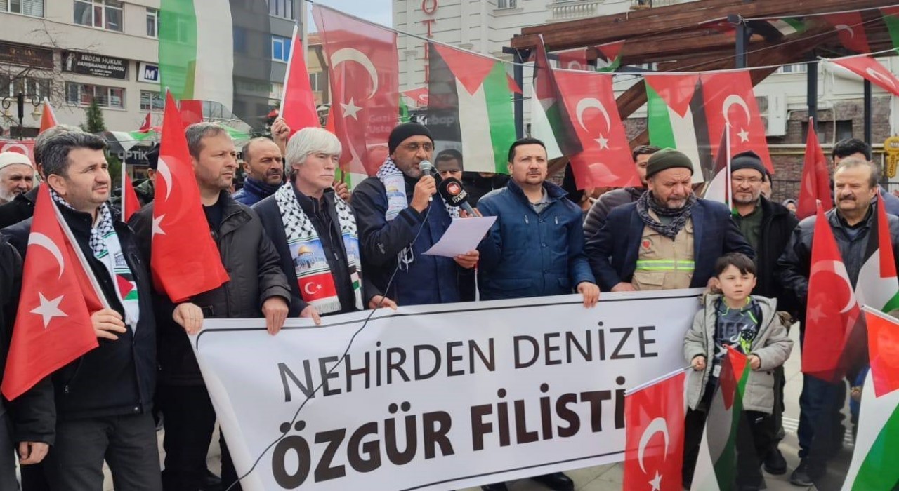 Kütahyada Gazze için protesto: İşgale ve zulme son verilsin