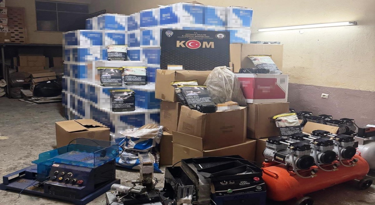 Kütahyada piyasa değeri 2 milyon lira olan kaçak sigara ele geçirildi