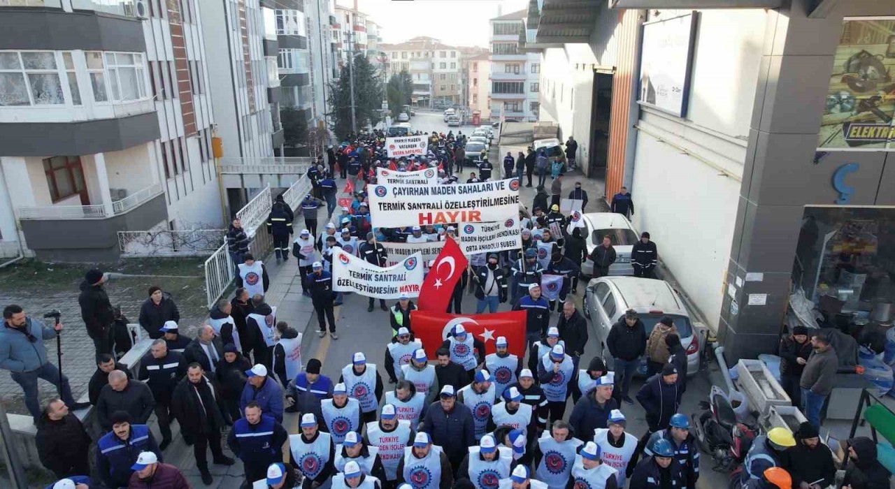 Çayırhan Termik Santrali İçin Maden İşçileri Yürüyüşte