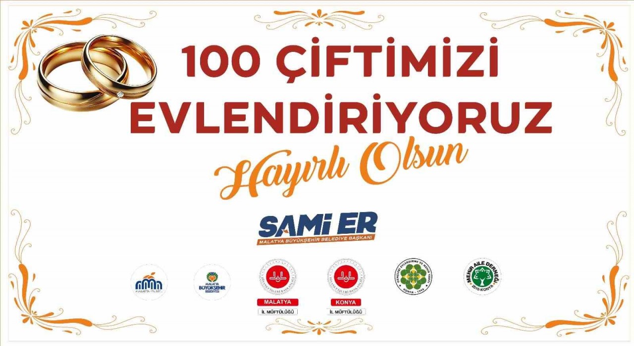Malatyada 100 çiftin nikahı Diyanet İşleri Başkanı ile kıyılacak