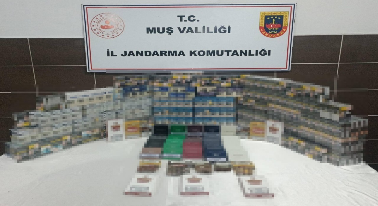 Malazgirtte kaçak sigara ve puro operasyonu
