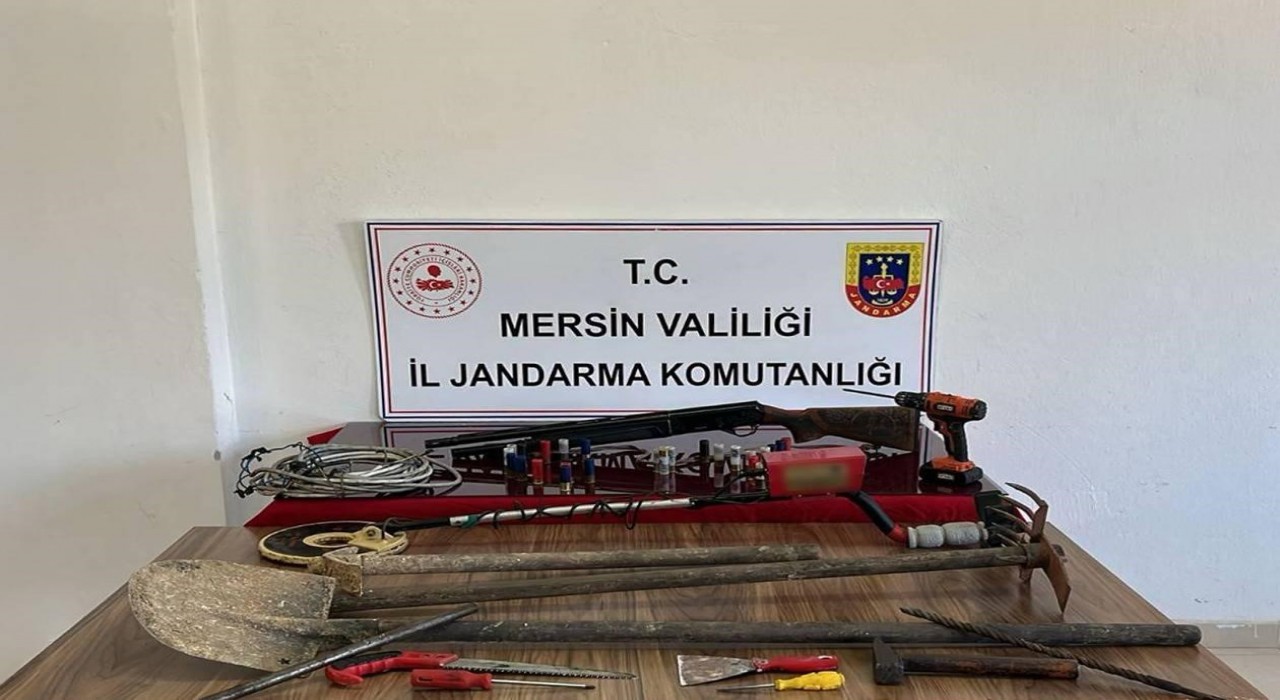 Mersinde kaçak kazı yapan şahıs yakalandı