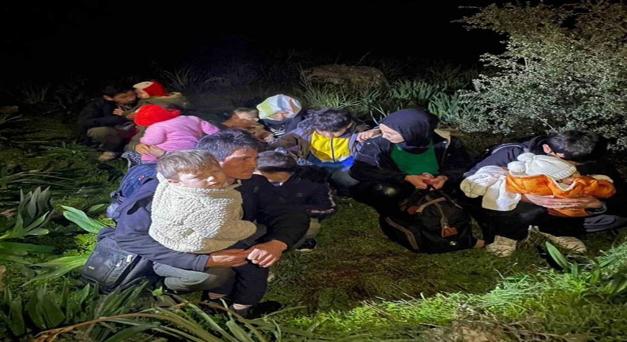 Milasta 7si çocuk 16 düzensiz göçmen yakalandı