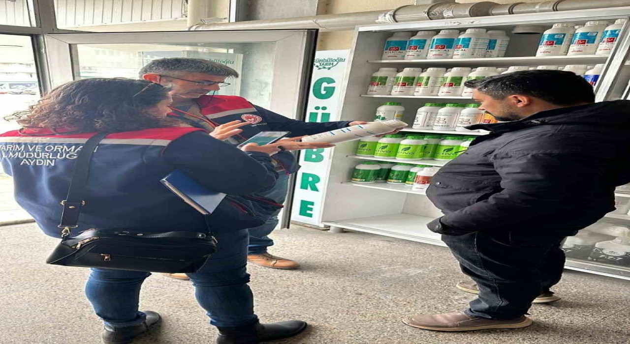 Nazillideki gübre bayileri denetimden geçti