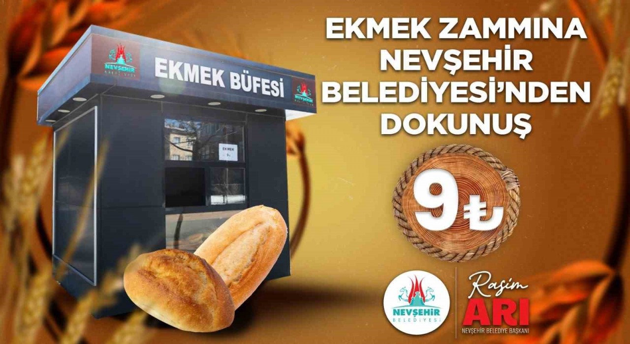 Nevşehirde halk ekmek 9 lira