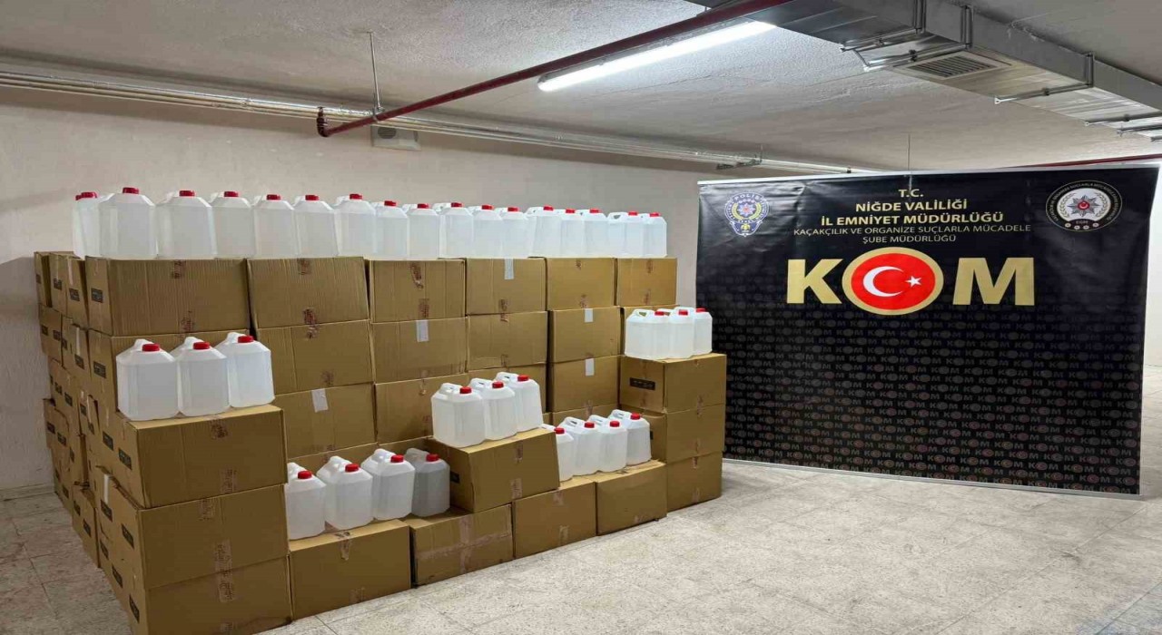 Niğdede 4 bin litre kaçak alkol ele geçirildi