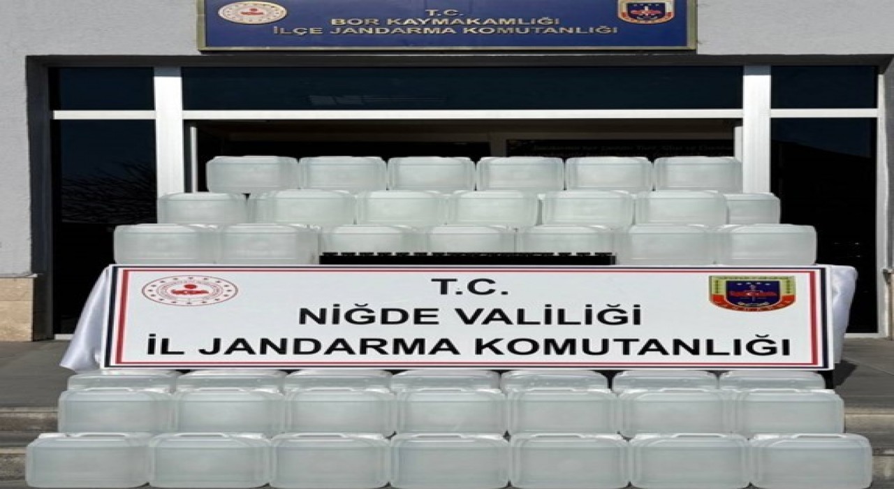 Niğdede jandarmadan sahte alkol operasyonu