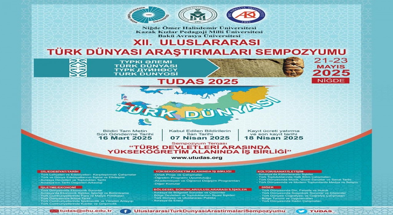 NÖHÜ, Türk Dünyası Sempozyumunun 12ncisine ev sahipliği yapacak