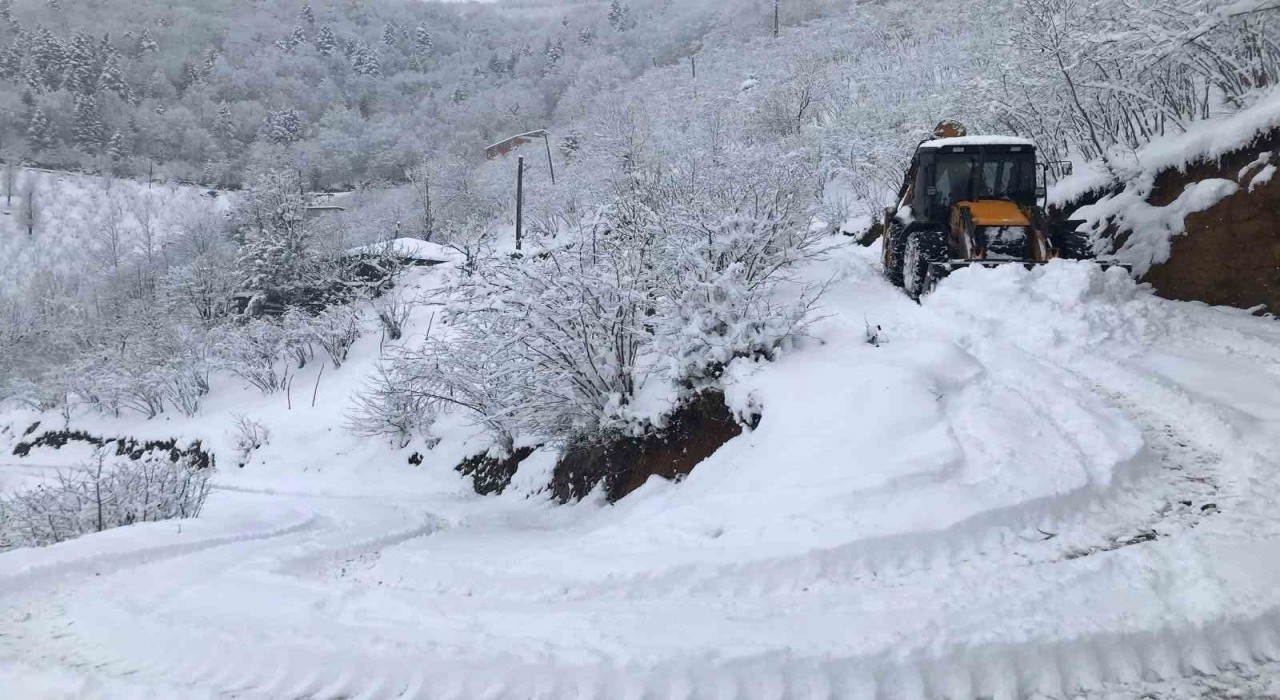 Orduda kar yağışı bazı noktalarda hayatı olumsuz etkiliyor