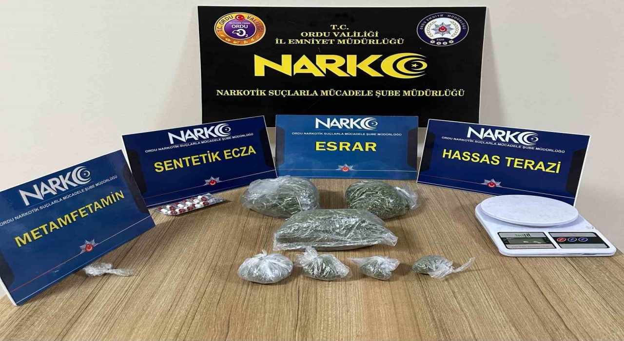 Orduda uyuşturucu operasyonlarında 3 tutuklama