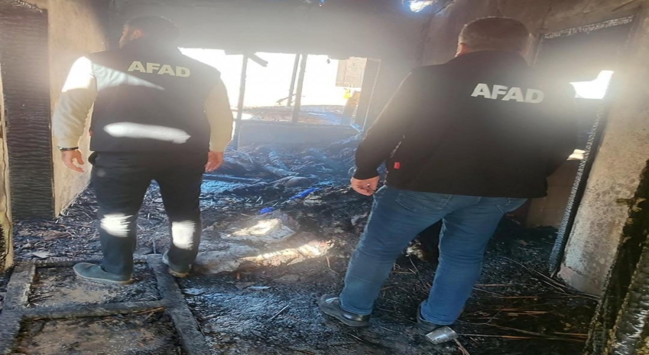 Pervarideki ev yangını sonrası AFAD hasar tespit çalışmalarını tamamladı