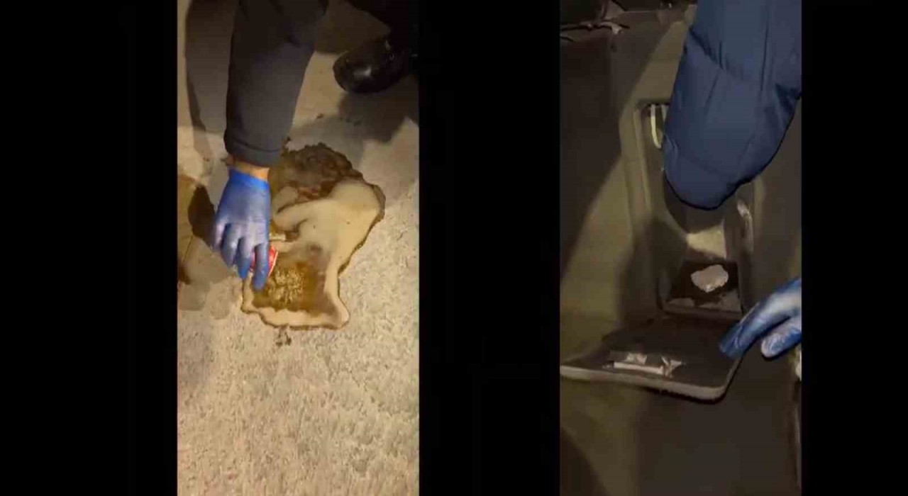 Polis doğalgaz kombisi ve kolanın içinde uyuşturucu aradı