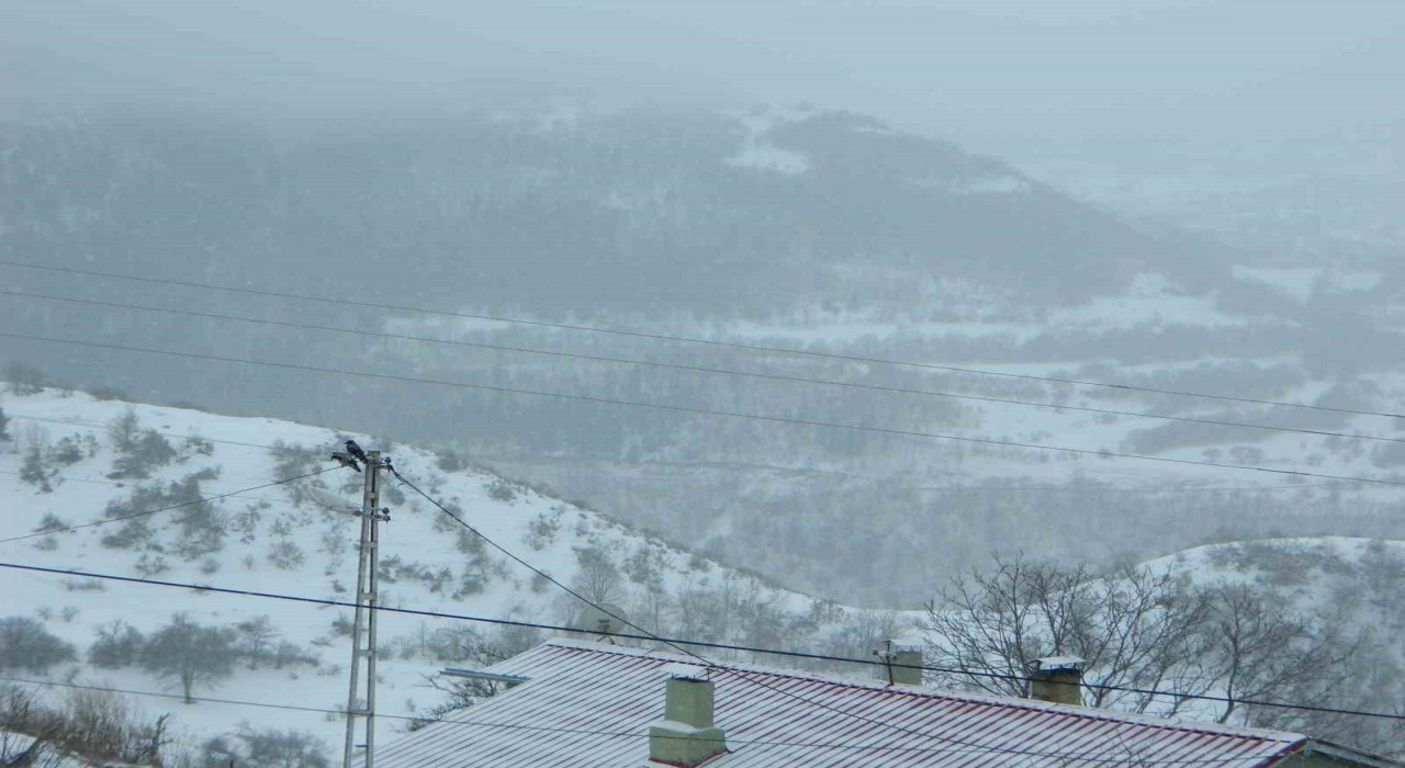 Posof güne karla uyandı