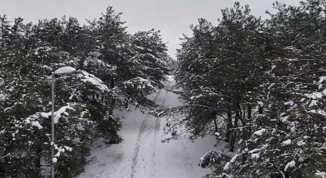 Şamlar Tabiat Parkında oluşan kartpostallık görüntü havadan görüntülendi