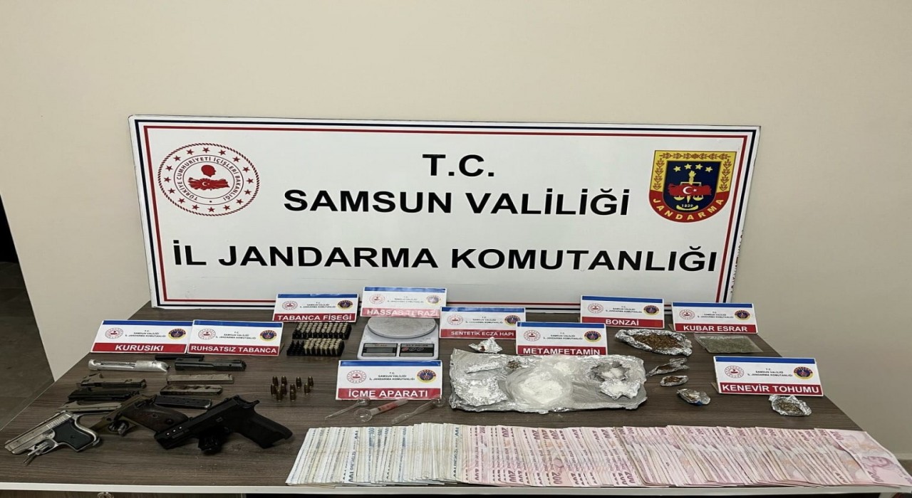 Samsunda jandarmadan uyuşturucu operasyonu