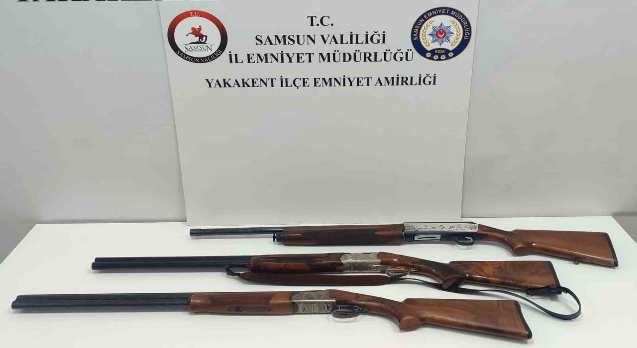 Samsunda tüfekle yasak avlanan 2 kişi yakalandı
