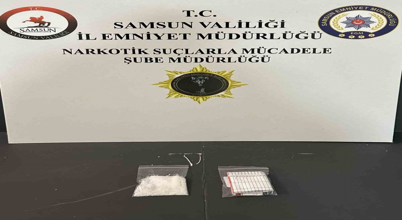 Samsunda uyuşturucuyla yakalanan şahıs gözaltına alındı