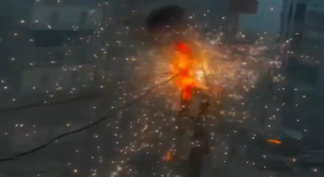 Şanlıurfada elektrik trafosunda patlama anları kamerada