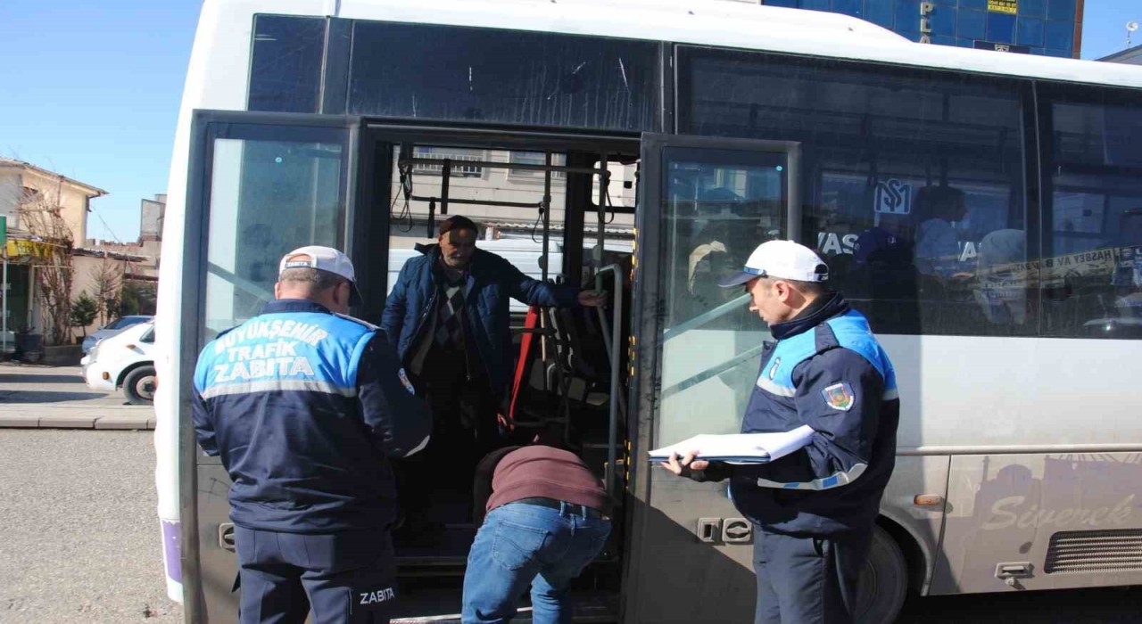 Şanlıurfada özel halk otobüslerine denetim