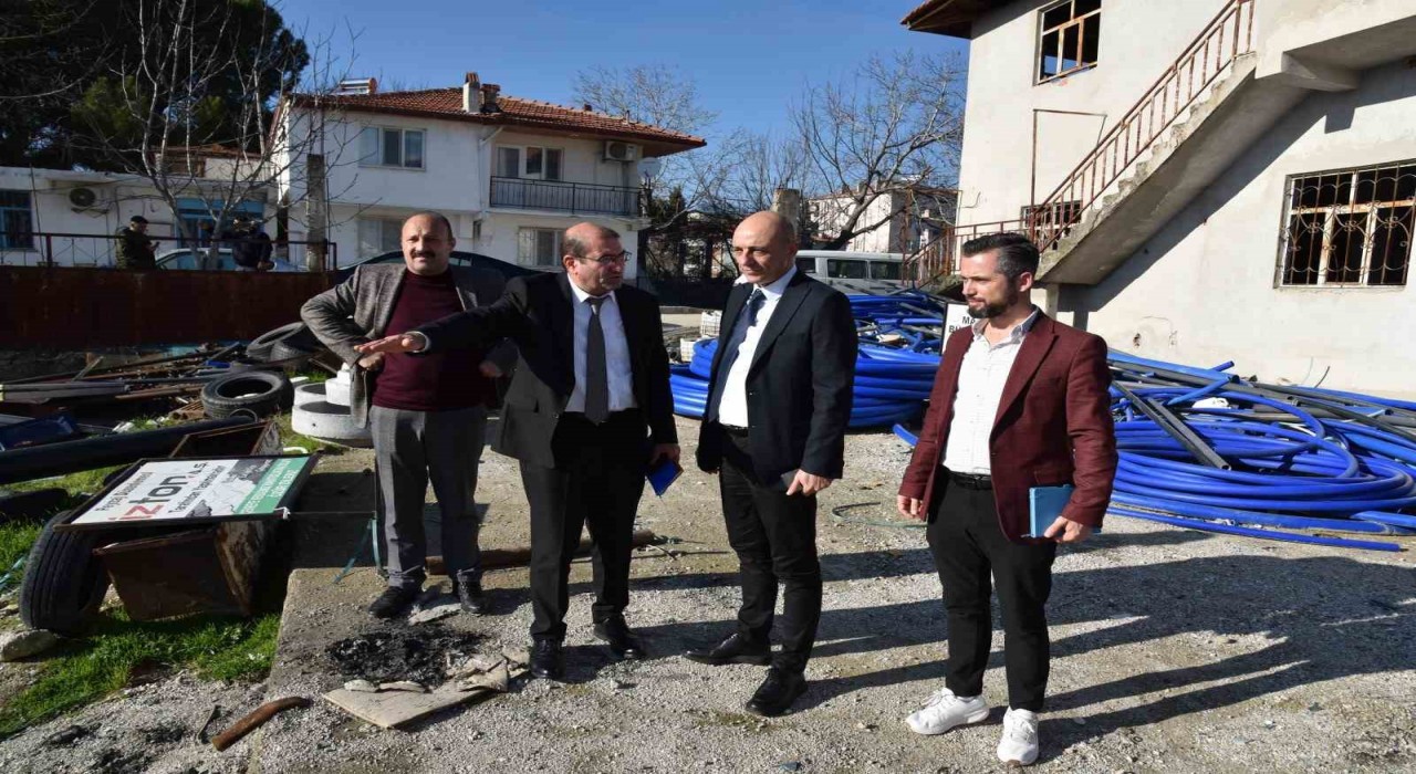 Selendiye yeni şantiye kurulması için hazırlıklara başlandı