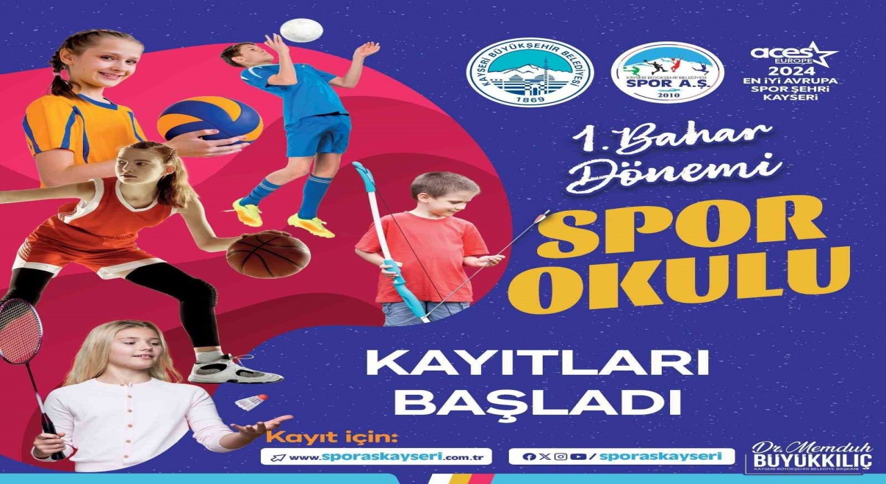 Spor A.Ş.nin 1. Bahar Dönemi Spor Okulu kayıtları başladı