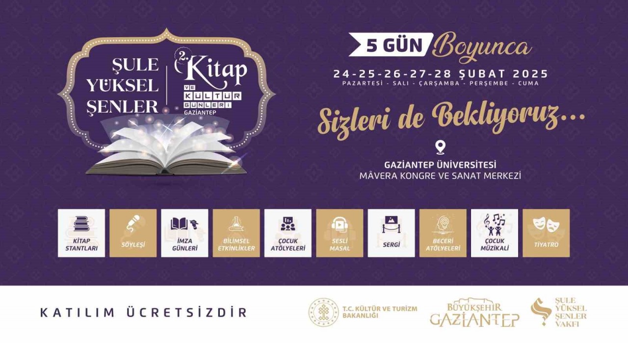 Şule Yüksel şenler 2nci Kitap ve Kültür Günleri başlıyor