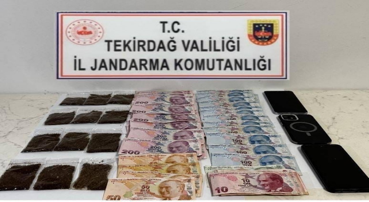 Tekirdağda jandarmadan uyuşturucu operasyonu