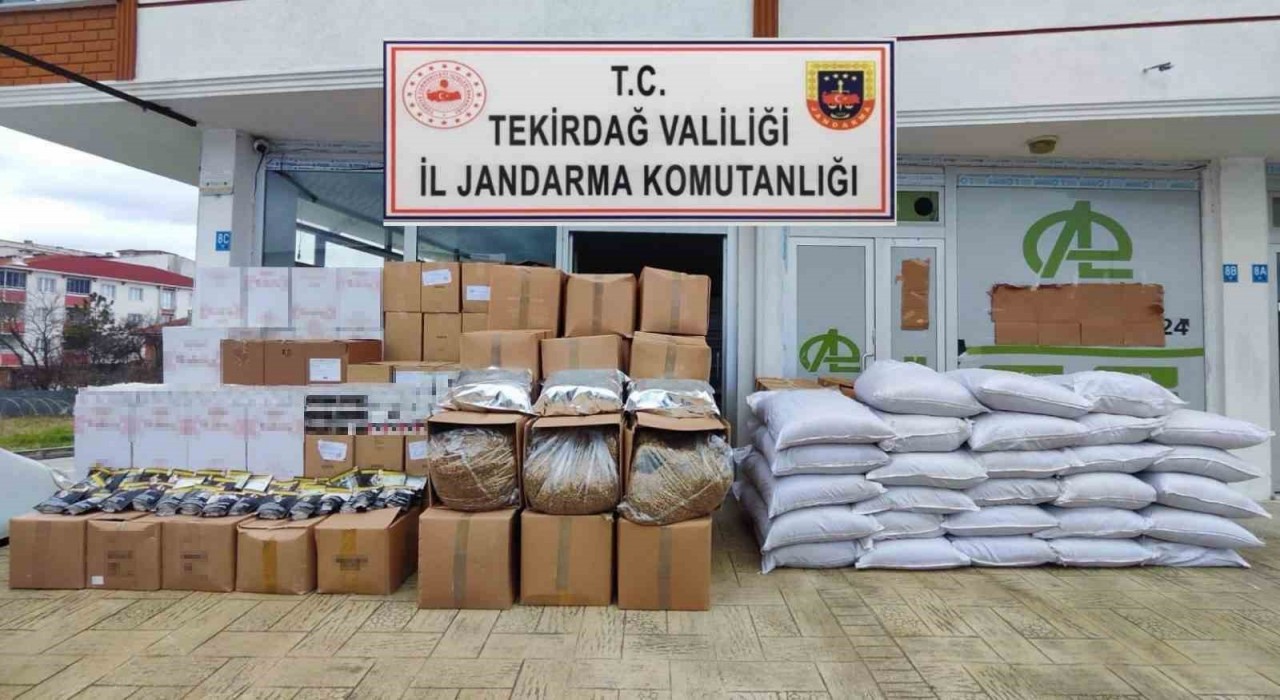 Tekirdağda kaçak tütün ve makaron operasyonları