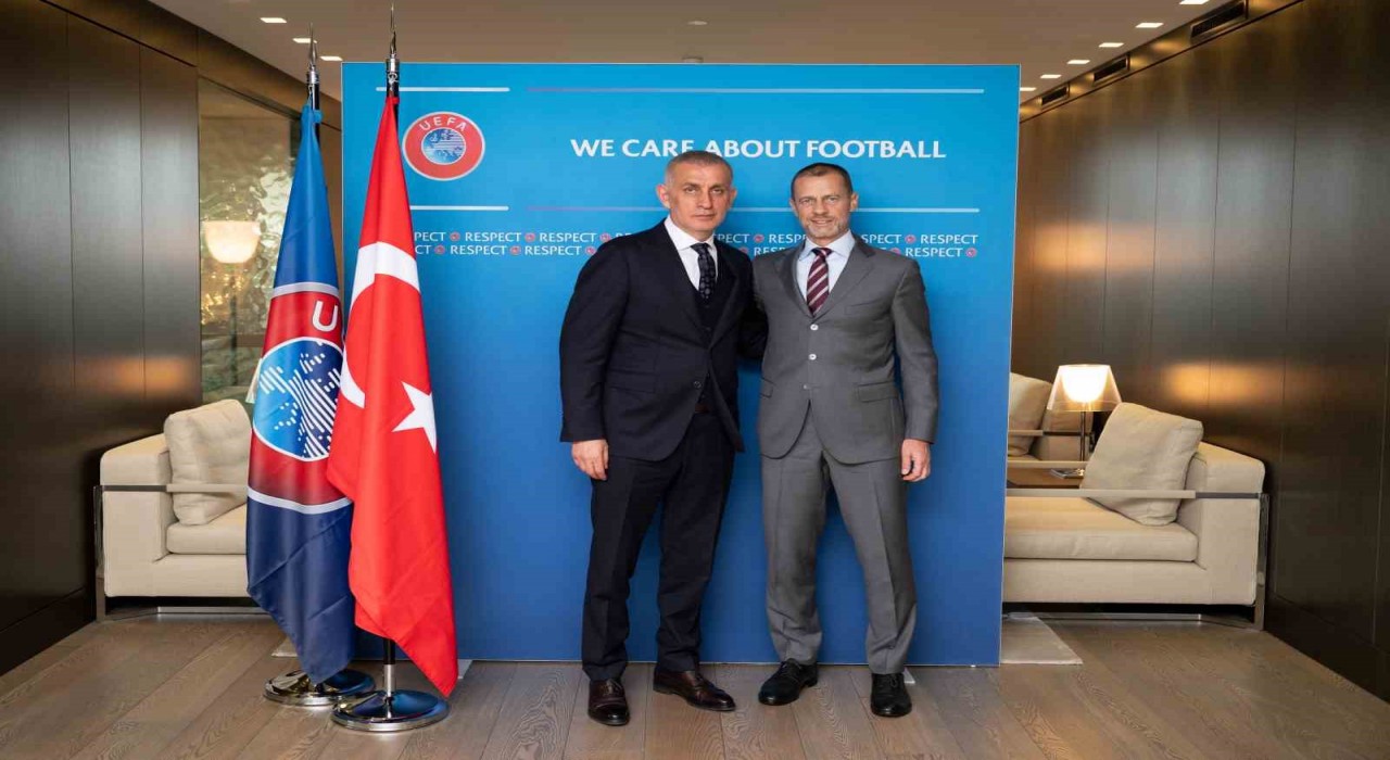 Hacıosmanoğlu ve Ceferin, UEFA İstanbul Temsilciliğini Görüştü
