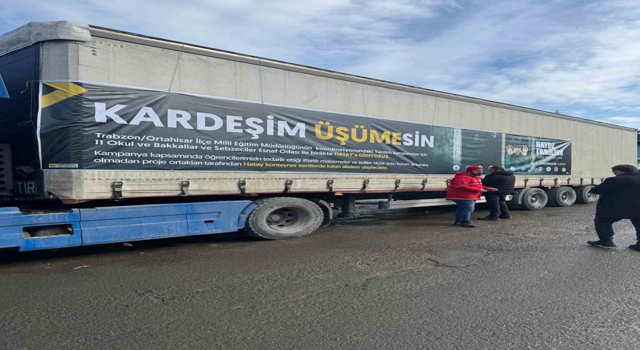 Trabzonda 11 okul birleşti, Hataya 3 bin gıda kolisi gönderdi