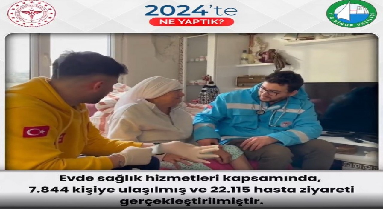Türkiyenin en yaşlı ili Sinopta 22 bin 115 hastaya evde sağlık hizmeti