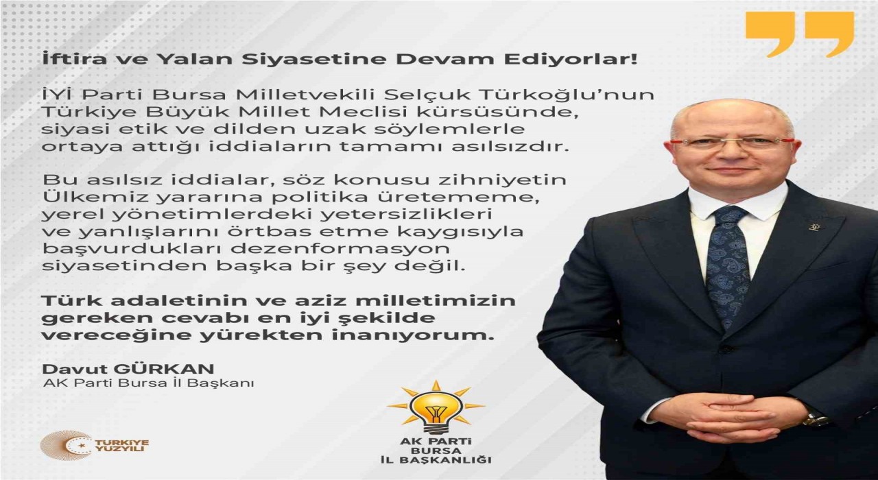 Türkoğlunun fatura iddialarına AK Partiden yalanlama