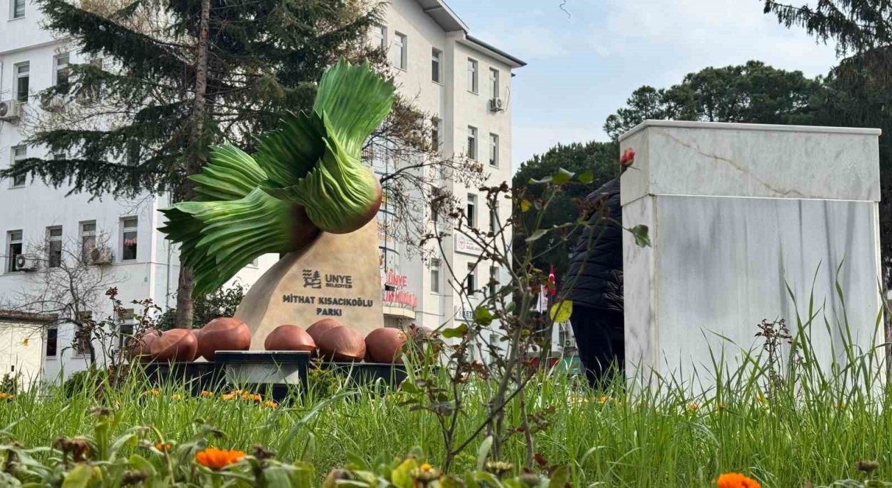 Ünyede ‘fındık figürlü park yenileme çalışması