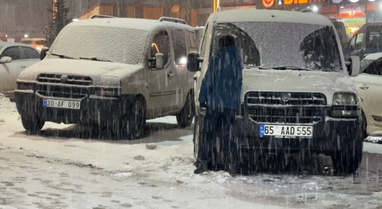 Yüksekovada lapa lapa kar yağışı başladı