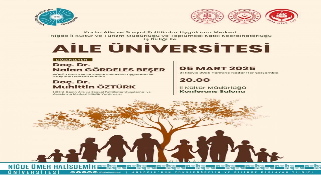 2025 Aile Yılında, NÖHÜden Aile Üniversitesi Projesi