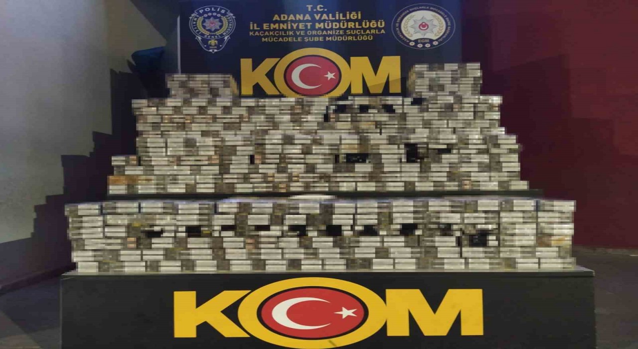 Adanada kaçak bir ton tütün ve 3 milyon makaron ele geçirildi